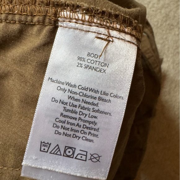 EDDIE BAUER ladies’ 14 cotton/spandex crops capris stretch ripstop bronze tan - Picture 2 of 6